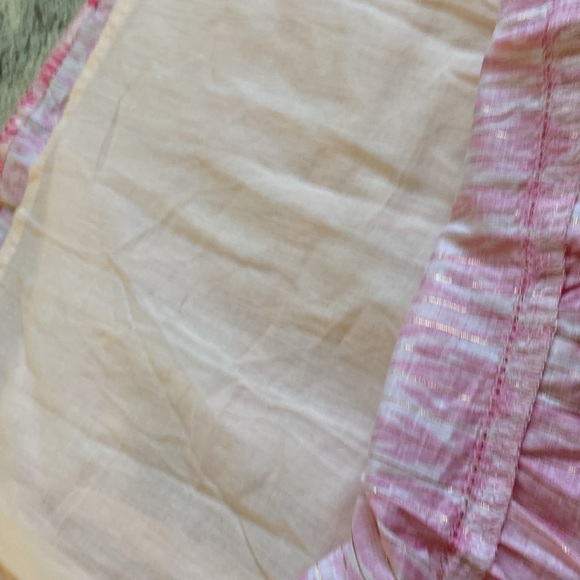 La Plage Breakers Maxi Skirt in Ikat Corals on‎ Gold Lurex size L summer boho - Picture 11 of 13